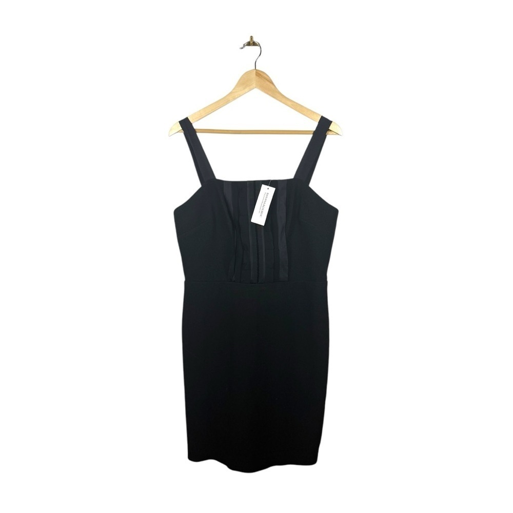 NWT Banana Republic Ruffle Bib Sleeveless Wool Dress in Grey Size 12